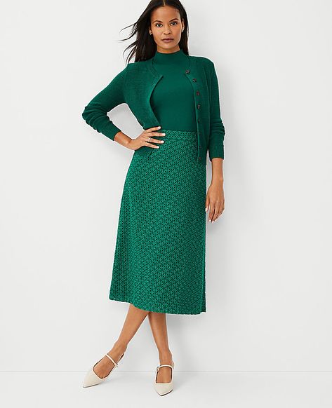 In prettily perforated eyelet, this of-the-moment midi skirt flatters with a softly swirled silhouette. Hidden back zipper with hook-and-eye closure. Lined.,Hit:Hits at mid-calf,Imported:Imported,Length:29" long,Fabrication:Shell: 77% Lyocell, 27% Nylon;Lining: 100% Polyester; Embroidery: 100% Cotton,Garment Care:Machine Washable Petite Eyelet A-Line Midi Skirt by Ann Taylor Size petite - 00 Fresh Evergreen Women's A-Line, Skirts, Shell 77%, Lyocell, 27%, Nylon Lining 100%, Polyester Embroidery 100%, Cotton, Machine, Washable Petite Midi Skirt, Witchy Business, Green Midi Skirt, Ann Taylor Petite, Ladies Clothing, Work Outfits, Flare Skirt, Mid Calf, Effortless Style