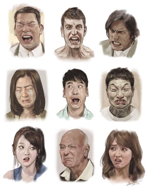 Kim Jung Gi, 남성 근육, Facial Expressions Drawing, People Faces, How To Make Drawing, Drawing Expressions, Sketch Painting, Illustration Sketches, Anatomy Art