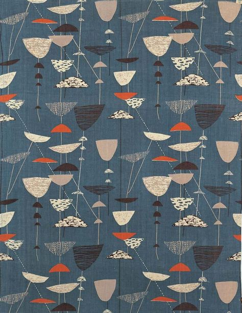 Screen Printed Textiles, Lucienne Day, 1950s Fabric, Robin Day, Creative Styling, Surrey England, Fabric Print Design, Style Rut, Textiles Projects