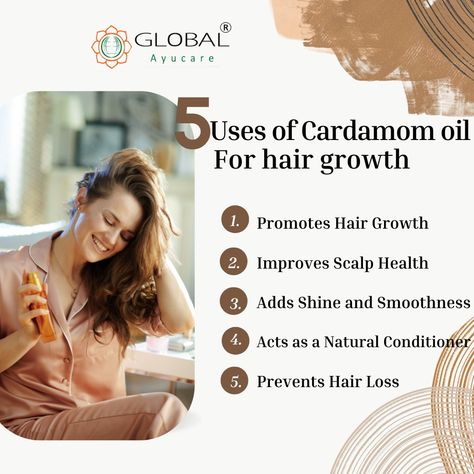 Discover the secret to luscious, healthy hair with cardamom oil! 🌿✨ Its powerful antioxidants and nutrients boost hair growth, strengthen your strands, and keep your scalp healthy. Say goodbye to hair woes and hello to shiny, beautiful locks! 🌟 Click here: https://shorturl.at/bdQkD #HairCare #NaturalBeauty #HealthyHair #CardamomOil #HairGrowth #ScalpMassage #Wellness #wellnesscoach #wellnessjourney #Haircut #hairstyle Cardamom Oil, Oil For Hair Growth, Anti Hair Fall, Natural Conditioner, Ayurvedic Remedies, Hair Issues, Boost Hair Growth, Oil For Hair, Scalp Health