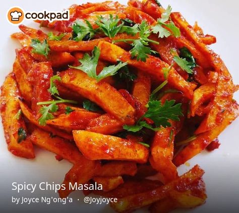 Chips Masala Recipe, Chips Masala, Masala Chips, Spicy Chips, Paprika Potatoes, Recipe Page, Masala Recipe, Chilli Sauce, Few Ingredients