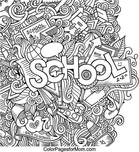 Binder cover coloring page for high school / middle school class Primary Activity, School Coloring Pages, Binder Cover, Adult Colouring Pages, Doodle Coloring, Decor Themes, Art Printables, Collaborative Art, School Class