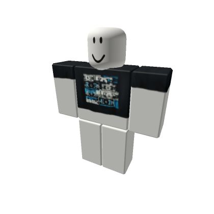 Vtge Blue and black Dc sk8 cropped shirt Avatar Accessories, Roblox Boy, Code Clothing, Punk Top, Code Clothes, Coding Shirts, Roblox Code, Roblox Clothes, Black And White Tees