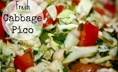 Pico De Galo Recipes Easy, Pico De Galo Recipes, Cabbage Salsa, Mango Pico, Dairy Free Snacks, Fish Tacos Recipe, Appetizer Dishes, Vegetarian Cabbage, Soup Recipes Slow Cooker