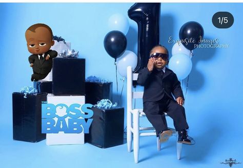 Boss Baby Photoshoot, Baby Photoshoot Ideas, Birthday Decorations At Home, Boss Birthday, 1st Birthday Photoshoot, Baby Birthday Party, Boss Baby, Baby Bear Baby Shower