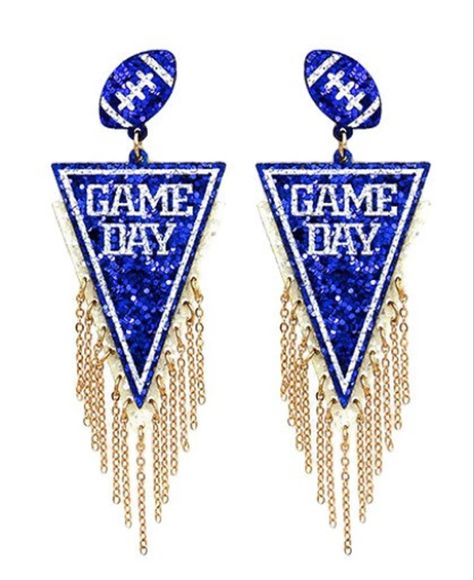 The cutest college football game day earrings! Football gameday earring accessories! Football Fan Accessories, Cheer Megaphone, Spirit Gear, Football Earrings, College Game Day, College Football Games, College Games, College Game Days, Earring Accessories