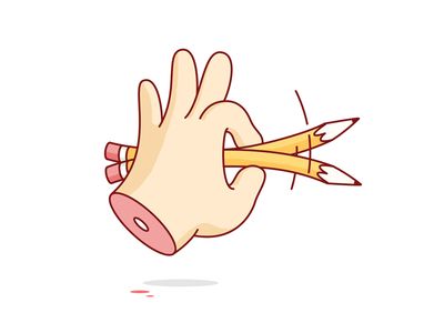 Hand With Pencil, Products Illustration, Pencil Cartoon, Burnt Toast, Work Tattoo, Motion Graphics Inspiration, Pencil Design, Line Work Tattoo, Hand Logo