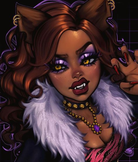 Calling All The Monsters, Monster High Room, Arte Monster High, Monster High Pictures, Clawdeen Wolf, Skull Art Drawing, Moster High, Purple Vibe, Monster High Art