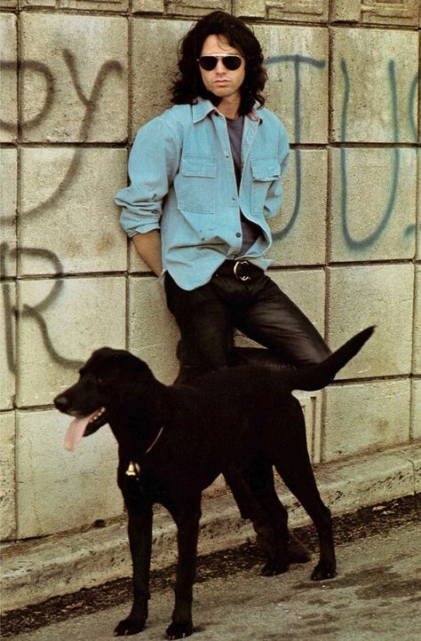 International Dog Day, Celebrities Who Died, The Doors Jim Morrison, Dog Poster, Jim Morrison, Rock Legends, Black Labrador, Hollywood Celebrities, Black Dog