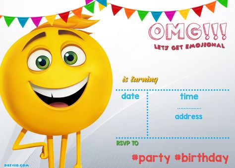 Awesome FREE Printable Emoji Invitation Template Free Emoji Printables, Emoji Party Invitations, Emoji Templates, Emoji Party Decorations, Emoji Invitations, Emoji Birthday Invitations, Party Emoji, Paw Patrol Birthday Invitations, Free Emoji