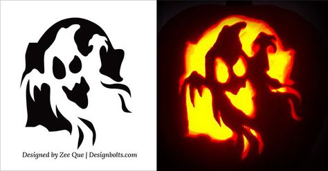 Ghost Pumpkin Carving, Simple Pumpkin Carving, Jack Skellington Pumpkin Carving, Pumpkin Carving Stencils Templates, Halloween Pumpkin Stencils, Stencils For Kids, Cute Pumpkin Carving, Halloween Pumpkin Carving Stencils, Carving Stencils