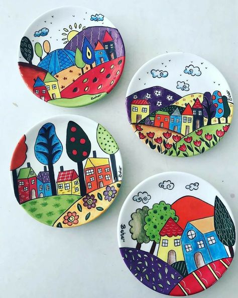 Painting Winter, Pottery Painting Designs, Tassen Design, Keramik Design, Painting Workshop, Plate Art, Winter Park, Diy Art Painting, Pottery Painting