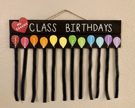 Birthday Reminder Board, Birthday Board Classroom, School Art Activities, Toddler Teacher, Class Birthdays, Classroom Birthday, Bible School Crafts, Daycare Activities, Diy Classroom