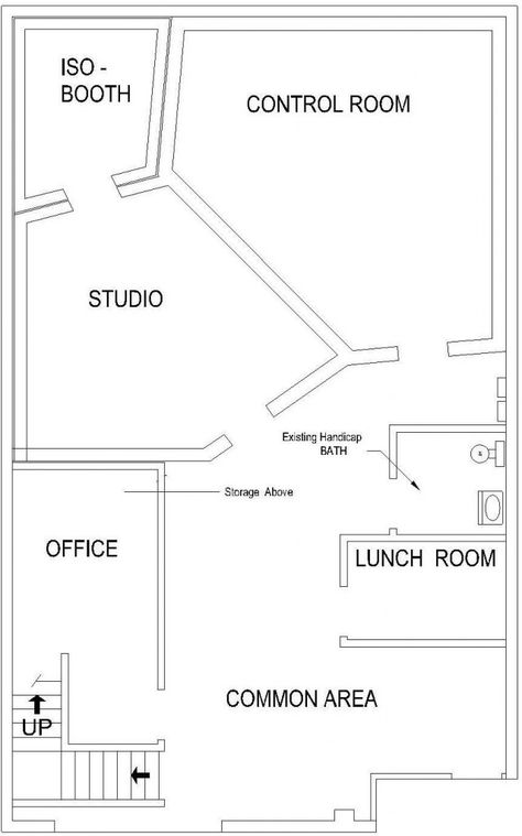 Floor Plan for Recording Studio In Existing Commercial Space Recording Studio Design Layout, Music Studio Design, Plan Studio, Studio Floor Plans, Recording Studio Setup, Home Studio Ideas, Studio Layout, Recording Studio Design, Recording Studio Home