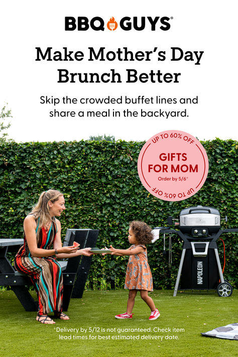 Give Mom what she really wants this year and spend time together out in the backyard making memories. Because a fancy Mother’s Day brunch with crowded, cold buffet lines isn’t what any wants for her. Cold Buffet, Gifts For Mother's Day, Bbq Gifts, Gift Items, Making Memories, A Mother, Mother Day Gifts, Gift Item, Mother’s Day