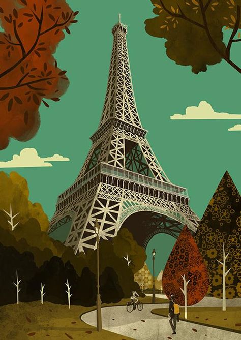 Eiffel Tower Illustration, Tower Illustration, Eiffel Tower Drawing, Eiffel Tower Art, Paris Illustration, City Of Paris, Paris Tour, Wood Postcard, Paris Tour Eiffel