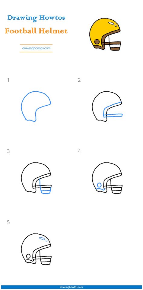 Football Drawing Easy, Football Helmet Drawing, Football Drawings, Thanksgiving Board, Helmet Drawing, Basketball Drawings, Nfl Funny, Easy Drawing Guides, Football Drawing