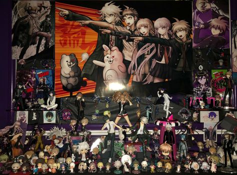 Danganronpa Shrine full | MyFigureCollection.net Danganronpa Ita Bag, Anime Character Shrine Ideas, Danganronpa Room Decor, Danganronpa Bedroom, Character Shrine Ideas, Anime Bedrooms, Danganronpa Figures, Cutecore Anime, Character Shrine