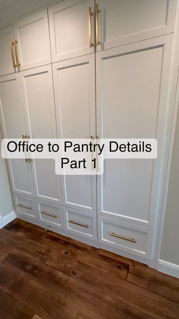 Laundry Pantry Office Combo, Office In Pantry, Small Closet Butlers Pantry, Kitchen With Hallway On Side, Pantry Doors That Look Like Cabinets, Counter Depth Pantry, Kitchen Desk To Pantry, Dining Room Turned Into Pantry, Butler Pantry Office Combo