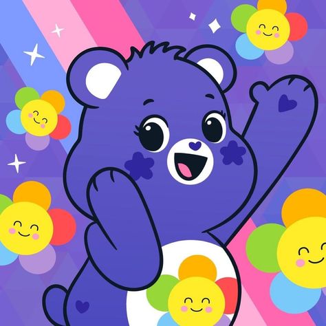 Care Bears™ on Instagram: “Harmony Bear is a natural leader who is all about encouraging folks to do their best, especially through music! 🎵 Harmony Bear is now…” Music Harmony, Harmony Bear, Care Bears Vintage, Spongebob Painting, Pusheen Cute, Care Bears Cousins, Bear Cute, Iphone Wallpaper Hipster, Bear Coloring Pages