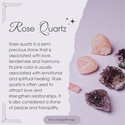 ✨ Rose Quartz: The Stone of Universal Love ✨ Ever felt drawn to the soft, calming energy of Rose Quartz? This beautiful pink crystal isn't just a pretty face—it's a powerful healer for the heart and soul. 💗 Known as the "Stone of Universal Love," Rose Quartz promotes self-love, emotional healing, and deep connections with others. Whether you're looking to heal past wounds, attract new love, or simply find inner peace, this gentle stone has your back. 🌸 Place it by your bedside, wear it as ... Rose Quartz Properties, Quartz Properties, Chakra Activation, Find Inner Peace, Happy Hippie, Finding Inner Peace, Crystal Meanings, Heart And Soul, Spiritual Guidance