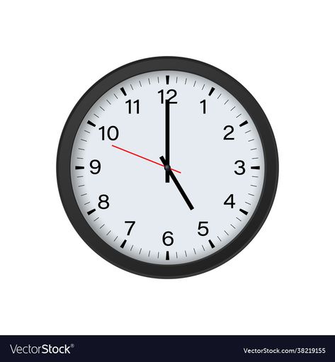 5 Oclock, Black Clock, Black Clocks, Round Clock, Transparent Png, Png Images, Mockup, White Background, Wall Clock