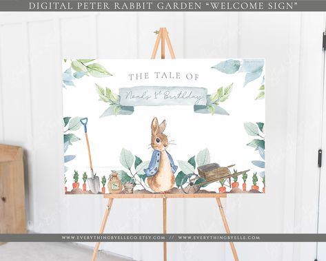 "** This is a Digital File Only ** Peter Rabbit Printable Sign, Peter Rabbit Baby Shower Invitation, Peter Rabbit Birthday Invitation, Peter Rabbit Printable Sign, Peter Rabbit Welcome Sign, Peter Rabbit Baby Shower Invitation, Peter Rabbit Birthday Invitation, Peter Rabbit Birthday Party Printable, Peter Rabbit Instant Download, Peter Rabbit Party Supplies Decor, Peter Rabbit Birthday invitation Printable, Peter Rabbit Guestbook Instant Download, Some Bunny Printable Sign IMPORTANT NOTES * I ed Peter Rabbit Birthday Party, Rabbit Birthday Party, Rabbit Printable, Tale Of Peter Rabbit, Peter Rabbit Birthday, Rabbit Birthday, Peter Rabbit Party, Disney Bridal Showers, Birthday Party Printables