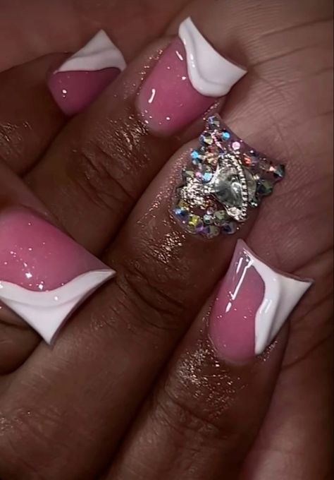 Plain Acrylic Nails, Shiny Nails Designs, Natural Nail Designs, Long Acrylic Nail Designs, Duck Nails, Drip Nails, Gel Nails Diy, Her Nails, Short Square Acrylic Nails