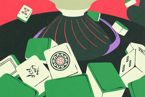 How Auto Tables Changed Mahjong - The New York Times Mahjong Table, Ready To Pop, Event Poster, Magazine Art, Graphic Design Logo, Ny Times, New Technology, Motion Design, The New York Times