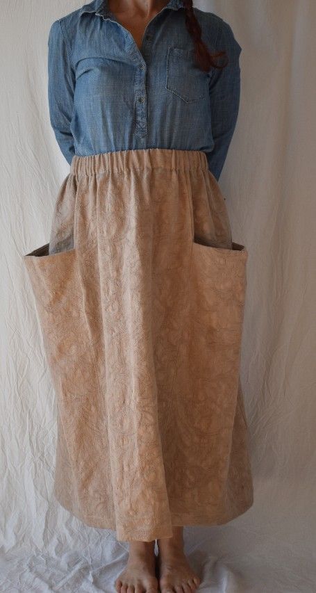 Tea Dyed Fabric, Pocket Skirt, Iron On Fabric, Tea Dyeing, Fabric Scissors, Straight Stitch, Fashion Sewing Pattern, Learn To Sew, How To Sew