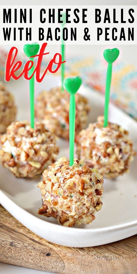 Keto Cheese Balls, Bacon Appetizer, Mini Cheese Balls, Stylish Cravings, Cheese Ball Recipes Easy, Low Carb Gluten Free Recipes, Christmas Appetizers Easy, Keto Salads, Keto Appetizers