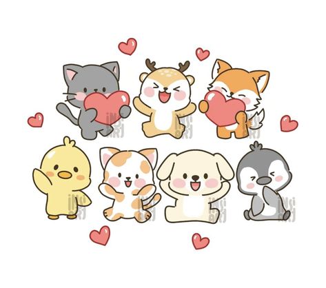 Enhypen As Animals, Enhypen Cartoon Character, Enhypen Emoji Animal, Enhypen Cute Drawing, Enhypen Chibi Fanart, Enhypen Character, Enhypen Animal Characters, Enhypen Doodle, Enhypen Cartoon