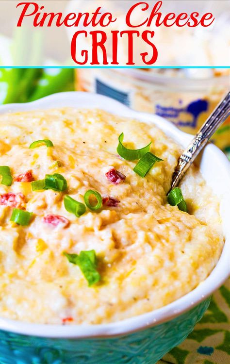 Grit Recipes, Pimento Cheese Grits, Grits Recipes, Cheese Grits Recipe, Cajun Christmas, Grits Casserole, Sweet Savory Recipes, Pimento Cheese Recipes, Eggs And Bacon