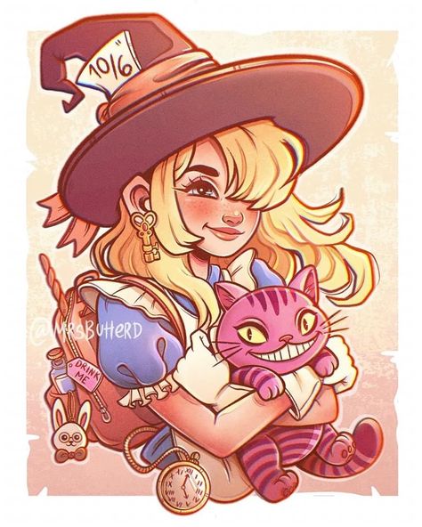 Kida Disney, The Cheshire Cat, Disney Princess Fan Art, Disney Animated Movies, Princess Drawings, Pinturas Disney, Disney Princess Art, Disney Alice, Princess Art