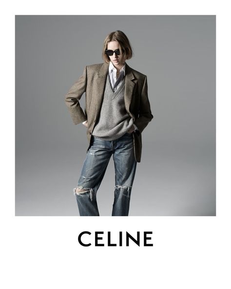 Celine Jeans, Celine Campaign, Celine Denim, Celine Phoebe Philo, Celine Women, Effortless Chic Style, Hedi Slimane, Herringbone Tweed, Jeans Collection