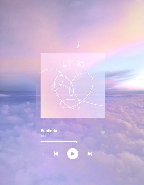 Song Player Jungkook/BTS Euphoria wallpaper Bts Euphoria, Euphoria Bts, Euphoria Jungkook, Bts Song Wallpaper, Bts Purple Aesthetic, Euphoria Wallpaper, Bts Songs Aesthetic, Bts Songs, Bts Music Wallpaper