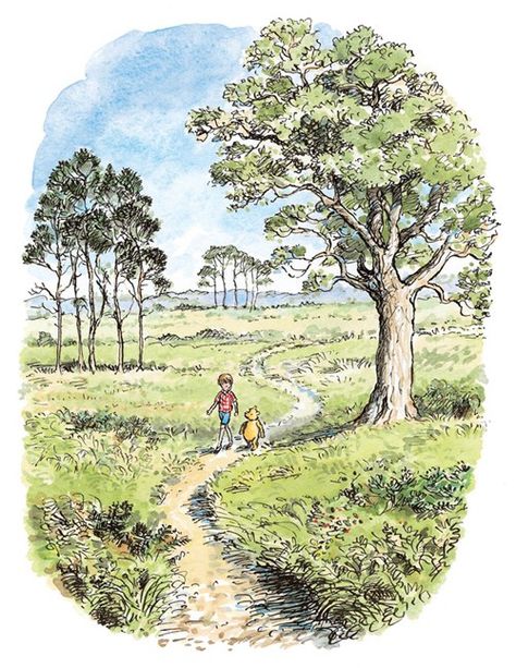 100 Acre Wood, Wood Illustration, Hundred Acre Woods, Winnie The Pooh Pictures, A A Milne, Winnie The Pooh Quotes, Winnie The Pooh Friends, Image Nature, Christopher Robin