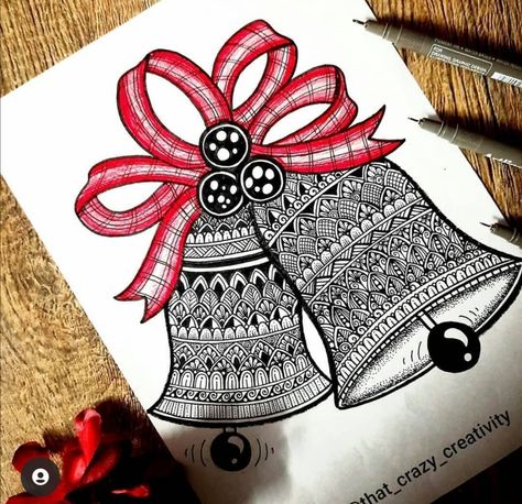 Santa Mandala Art, Christmas Mandala Art, Tangle Designs, Mandala Arts, Mandala Sketch, Art For Christmas, Christmas Greeting Cards Handmade, Doddle Art, Mini Mandala