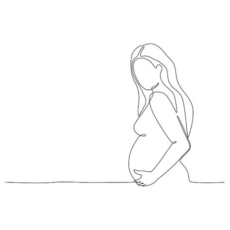 Femme Enceinte Dessin Au Trait Continu U... | Premium Vector #Freepik #vector #ligne-continue #illustration-trait #dessin-femme #femme Continuous Line Art, Pumpkin Vine, Art Vector Illustration, Pumpkin Garden, Line Art Vector, Vine Leaves, Orange Pumpkin, Continuous Line, Pregnant Woman