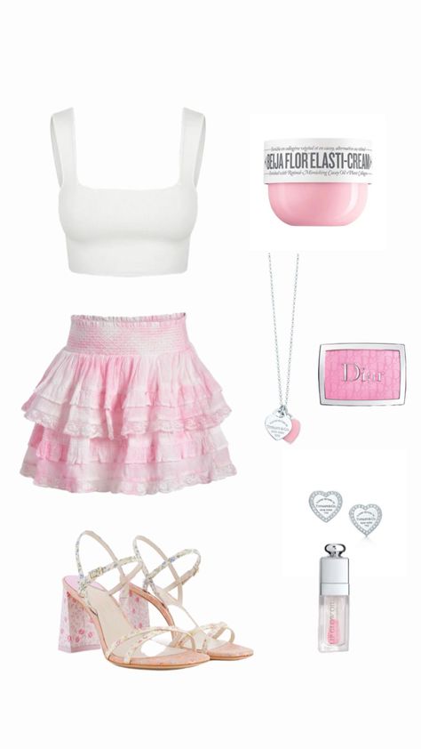 Preppy Skirt Outfits Summer, Cute And Preppy Outfits, Preppy Outfits Collage, Short Skirt Outfits Summer, Preppy Party Outfit, Preppy Teen Outfits, Preppy Girl Outfits, Bday Fits, Preppy Shuffles