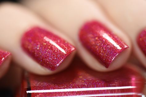 ILNP Ultra Holo Collection - Closure Ilnp Nail Polish, Red Holographic, Red Polish, Nail Polish Brands, Holographic Nail Polish, Red Nail, Apple Red, Holographic Nails, Classy Nails