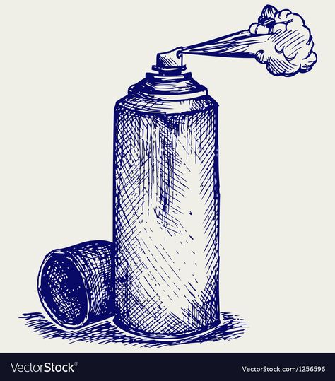 Spray Paint Sketch, Spray Paint Bottle Drawing, Spray Can Illustration, Spray Paint Can Tattoo, Spray Bottle Drawing, Spray Paint Drawing, Spray Painted Bottles, Journal 2023, Creative Wall Painting