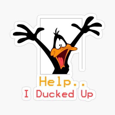 Get my art printed on awesome products. Support me at Redbubble #RBandME: https://www.redbubble.com/i/sticker/funny-jeep-duck-by-sigma-club/163427722.EJUG5?asc=u Ducks Funny, Jeep Ducks, Sticker Funny, Daffy Duck, Funny Text, Ducks, Funny Texts, Funny Stickers, Sticker Design