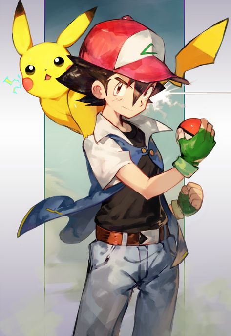 Pokemon Ash Ketchum, Pokemon Room, Pokemon Hat, Gen 1 Pokemon, Pokemon Adventures Manga, Green Gloves, Pokemon Ball, Pokemon Universe, Ash Pokemon