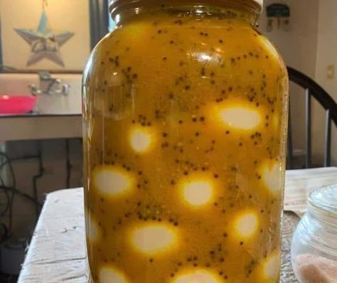 Tangy Delights: Mustard Pickled Eggs Recipe for Enduring Flavor Mustard Pickled Eggs Recipe, Mustard Eggs, Pickled Eggs Recipe, Homemade Nachos, Mustard Pickles, Pickled Eggs, Homemade Hamburgers, Pickled Vegetables, Quail Eggs