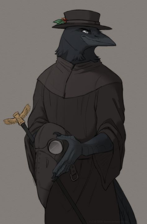 Dnd Kenku Plague Doctor, Plague Doctor Character Design, Bird Puns, Plague Doctors, Bird People, The Plague, Halloween Artwork, Dungeons And Dragons Characters, Plague Doctor