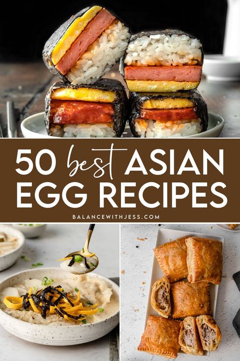 These are the 50 best and healthy Asian egg recipes using hard boiled, scrambled, poached and fried eggs. Whether you're looking for an Asian breakfast or healthy dinner idea, these easy egg recipes are simple and authentic. There's also a mix of Korean, Chinese, Vietnamese and Filipino recipes. Find these 50 Asian egg recipes and more healthy dinner ideas on the blog. Egg Heavy Recipes, Asian Egg Recipes, Breakfast Ideas Asian, Asian Breakfast Ideas, Asian Breakfast Recipes, Egg Recipes Healthy, Asian Eggs, Chinese Eggs, Asian Egg Recipe