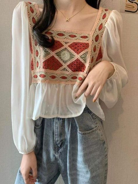 Dance Style Outfits, Quick Crochet Patterns, Simple Kurti Designs, Desi Fashion Casual, Fashion Top Outfits, Trendy Fashion Tops, Crochet Fashion Patterns, Korean Girl Fashion, Fashionista Clothes