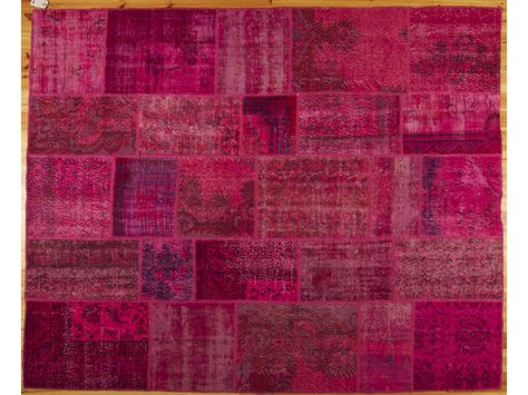 Fuschia Patchwork Rug Boho Area Rug, Patchwork Rug, Rug Pink, Square Rug, Rugs Usa, Patchwork Rugs, Carpet Rug, Vintage Area Rugs, Fuchsia Pink