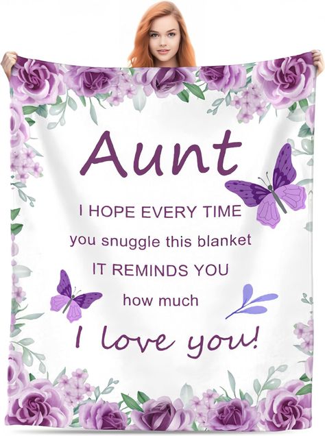 Amazon.com: Noxkioy Aunt Gifts Blanket 60"x 50", Best Aunt Ever Gifts, Aunt Birthday Gift, Gifts for Aunt, Birthday Gifts for Aunt, Aunt Gifts from Niece, Auntie Gift Ideas, Great Aunt Gifts : Home & Kitchen Birthday Gifts From Grandkids, Christmas Birthday Ideas, Birthday Gifts For Aunt, Aunt Gifts From Niece, Gifts Ideas For Christmas, Grandma Birthday Gifts, Gifts From Grandkids, Gifts For Grandmother, Grandma Blanket